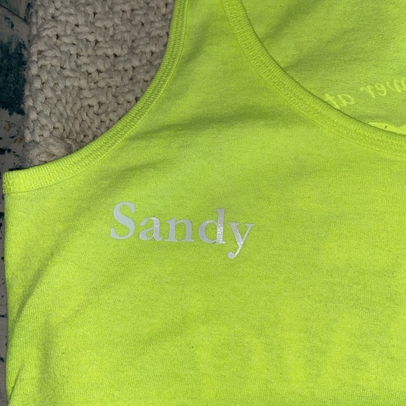 Lime green tank top Sandy graphic - Picture 8 of 10